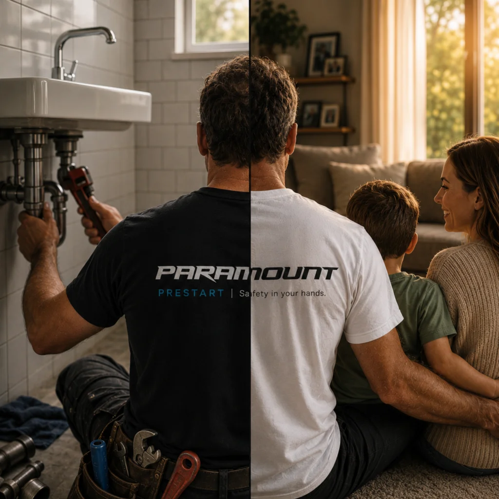 Worker with family